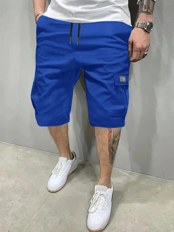 Men's cargo shorts, diagonal pockets, versatile casual wear, everyday wear men's shorts