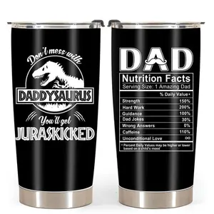 Father's Day Gifts For Dad, Daddysaurus Tumbler 12oz 20oz 30oz, Funny Birthday For Dad, Husband, Present Idea For Father, New Dad, Papa Gift, Xmas Gift, Father's Day Gift Idea Tumbler Drinkware Flasks