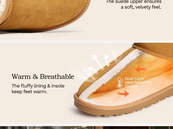 Bruno Marc Men's Winter Boots Cozy Suede Cold Weather Outdoor Casual Warm FuzzyClasic Short Boots