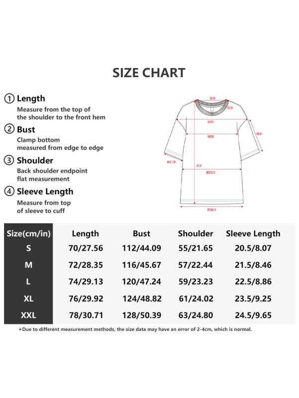 Men's Cross & Letter Print Round Neck Tee, Casual Street Short Sleeve T-shirt for Summer, Men's Top for Daily Wear classic  rock  tee moon  rocks