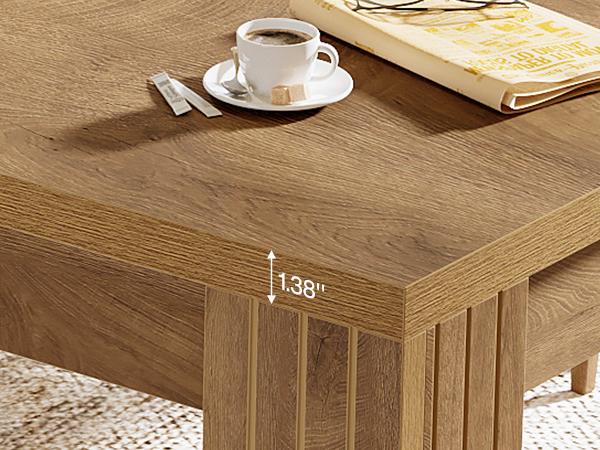 LITTLE TREE  78.7-Inch Large Dining Table for 6-8, Rectangle Farmhouse Kitchen Table with Heavy Duty Legs for Kitchen & Dining & Living Room (Natural)