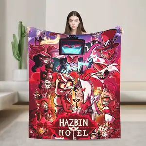 Aura Blankets Hazbins Hotels Alastor Vox 2 Accessories Blanket Ultra Soft  Throw Blankets for Sofa 50x60 Inches Multi-size Bedding Throws Superb Christmas blanket gift