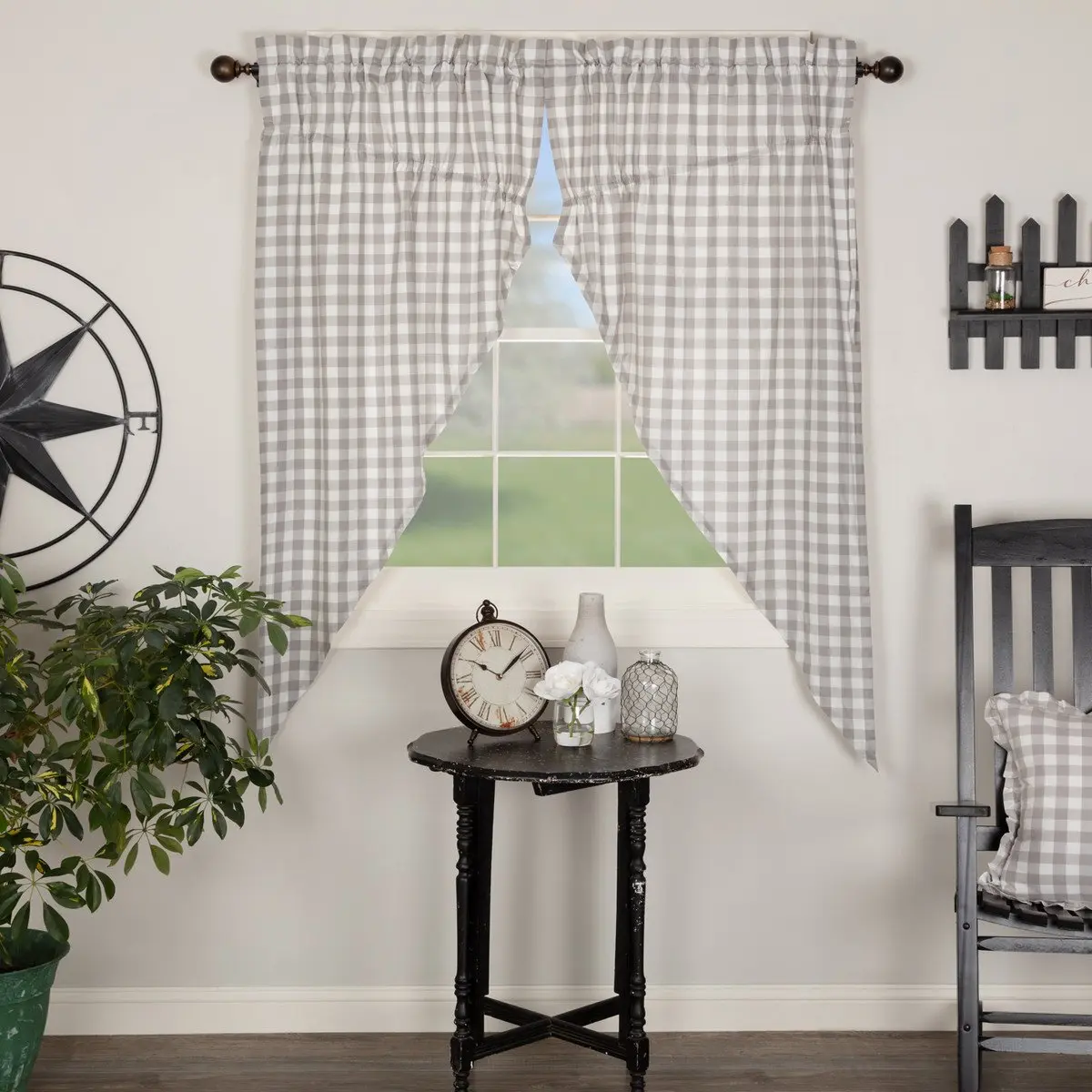 Grace Ann Buffalo Check Prairie Curtains