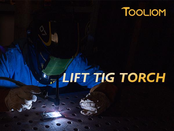 TOOLIOM 150A Lift TIG Torch, 13ft Air-Cooled Welding Gun, 10-25mm² Dinse Connector, Compatible with TOOLIOM TL-135S, TL-135S PRO, ARC-135PRO and MIG-135 PRO Welder