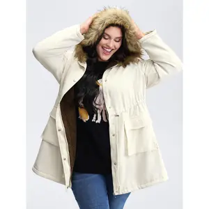 【Pocket Approved 】BLOOMCHIC Fur Collar Adjustable Drawstring Quilted Jacket 2026 Summer Vibes Swimweek