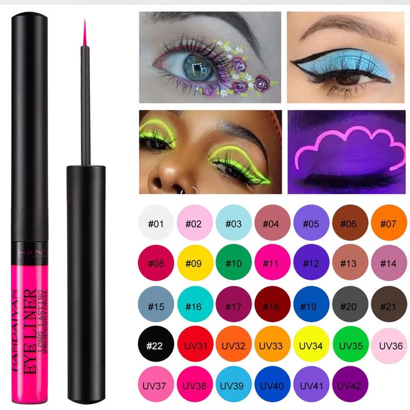 12 Colors Matte Liquid Eyeliner Set Colorful UV Neon Eyeliner Pencil Pigmented Waterproof Smudgeproof Long Lasting Eye Liner Xmas Christmas Festival Makeup Gift Kit for Women 12 Colors Matte Liquid Eyeliner Set Colorful UV Neon Eyeliner Pencil Pigmented Waterproof Smudgeproof Long Lasting Eye Liner Xmas Christmas Festival Makeup Gift Kit for Women