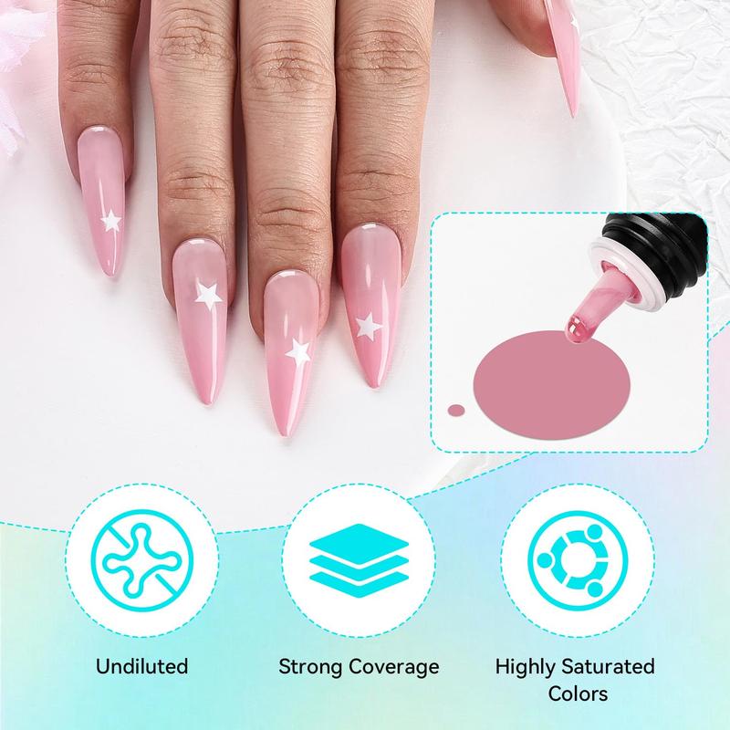 JODSONE 32 Colors Airbrush Gel Nail Polish - No Dilution, Full Coverage & High Saturation, Perfect for Home Salon | Christmas Gift