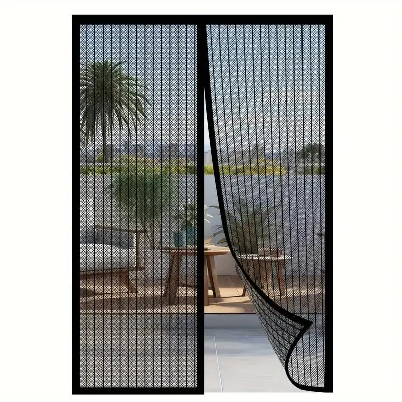 Self-Sealing Heavy-Duty Mesh Partition, Screen Door, Hands-Free Design, Bug-Proof , Pet & Kid Friendly, Available in Two Sizes