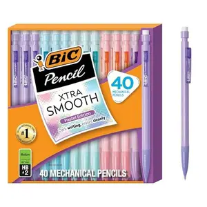 Xtra Smooth Mechanical Pencil with Erasers, 0.7 mm Point, Refillable, 40-Count Pack