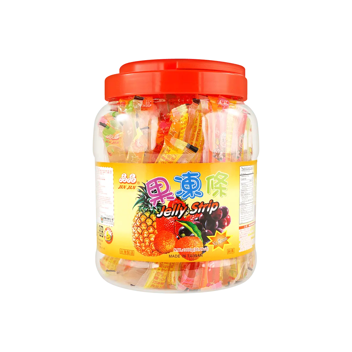 JINJIN Jelly Stick Jar 1000g - Delicious Snack and Dessert
