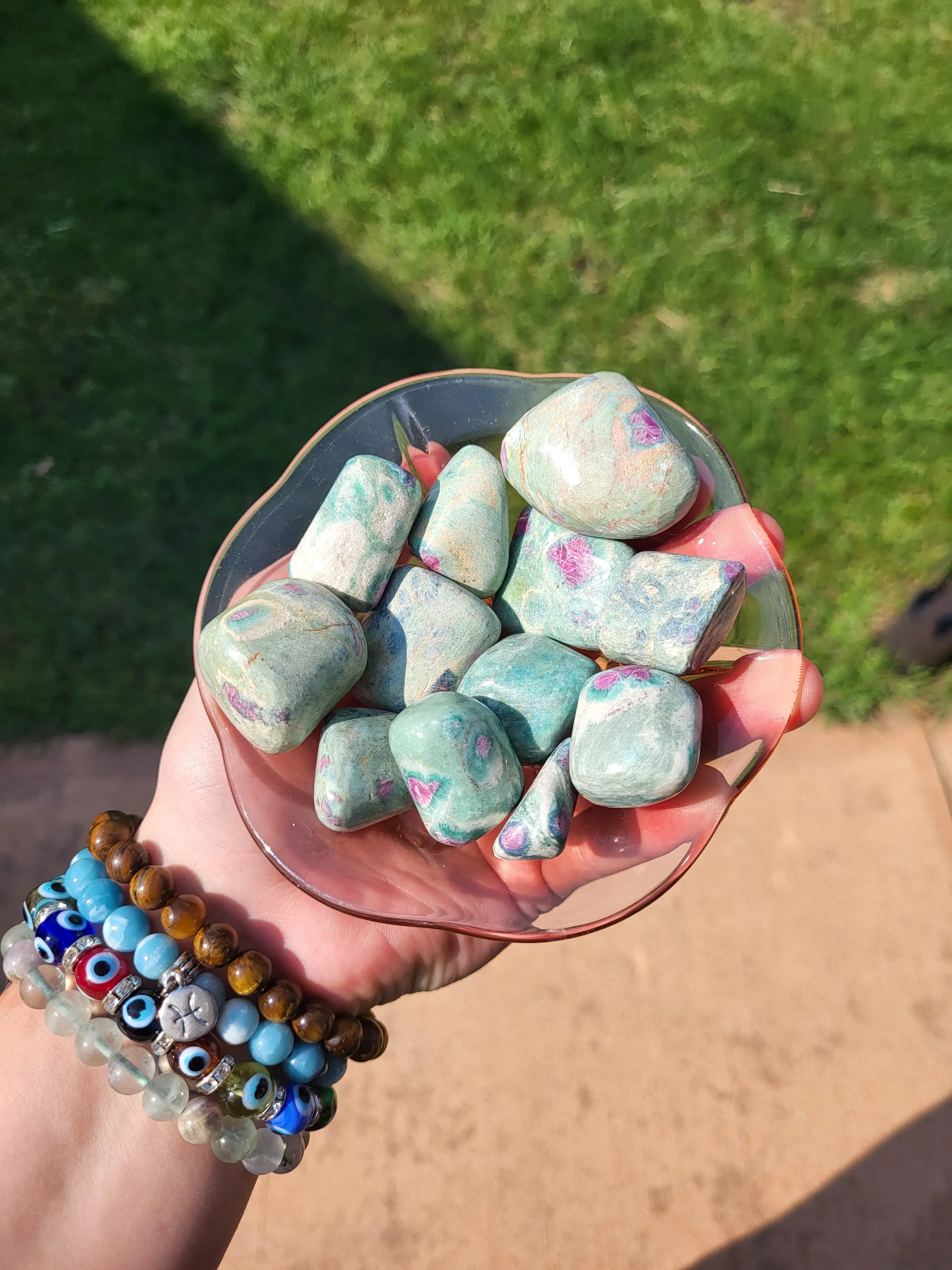 Ruby Fuschite Polished Tumbles