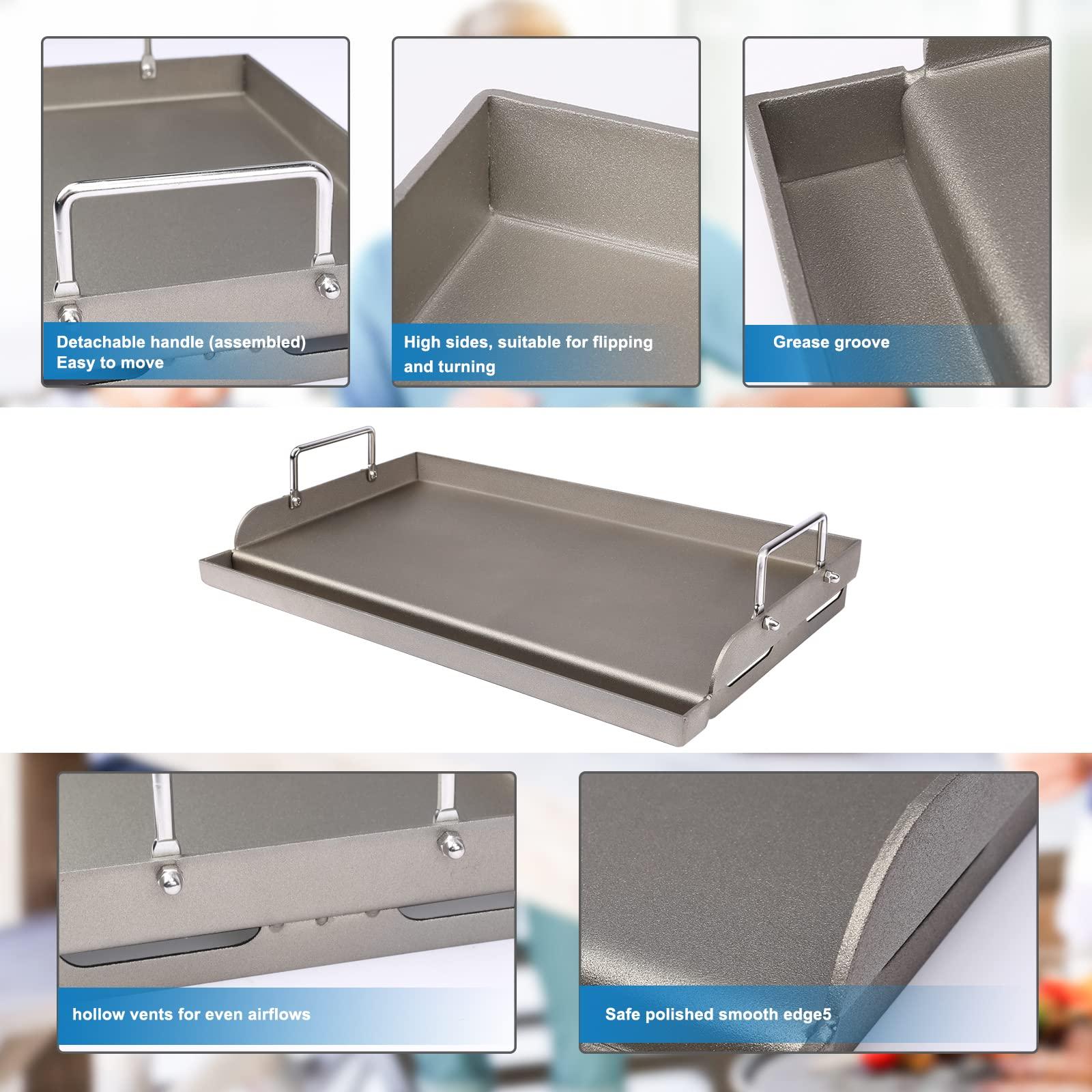 Cast Iron Griddle for Gas Grill Flat Top Griddle Insert for Outdoor Gas Grill, 25" x16" Cooking Skillet Plate Pan Teppanyaki Perfect for Healthy Cooking, Parties & Camping Cast Iron Griddle for Gas Grill Flat Top Griddle Insert for Outdoor Gas Grill, 25" x16" Cooking Skillet Plate Pan Teppanyaki Perfect for Healthy Cooking, Parties & Camping