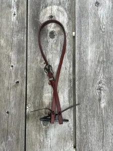 Oiled Harness Split Ear Headstall With Heritage Steer Buckle