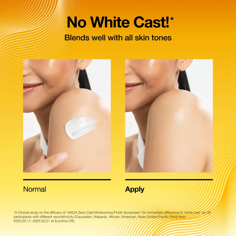 [Anua Official Shop] Zero-cast Moisturizing Finish Sunscreen (50ml) ｜SPF 50, korean sunscreen, sun protection, waterproof, no white cast, lightweight, korean skincare, makeup longevity, KPop Demon Hunters Limited Edition Version 3