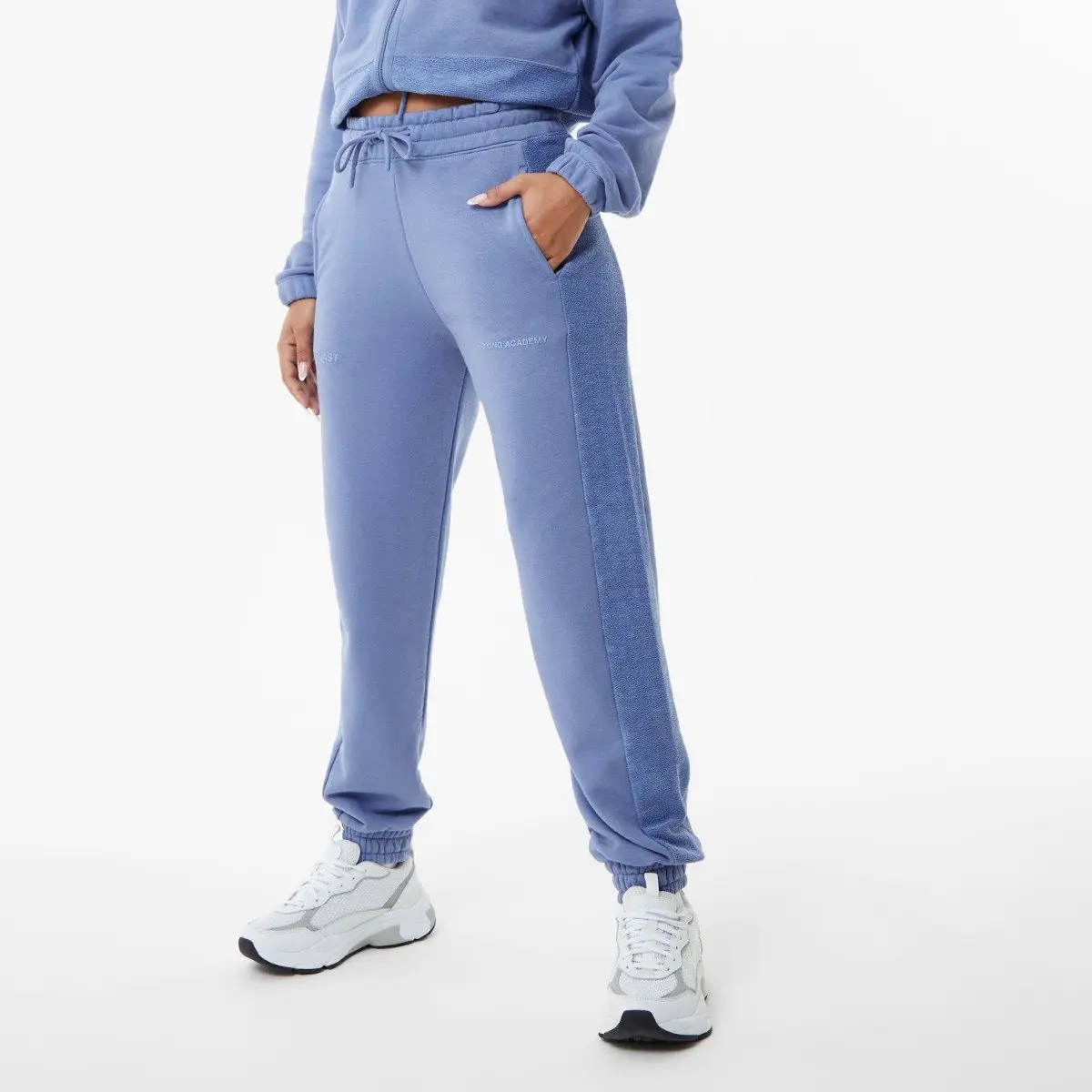 Women's Graphic Workout Joggers with Side Stripe, Casual Sports Pants with a Customizable Drawstring Tie