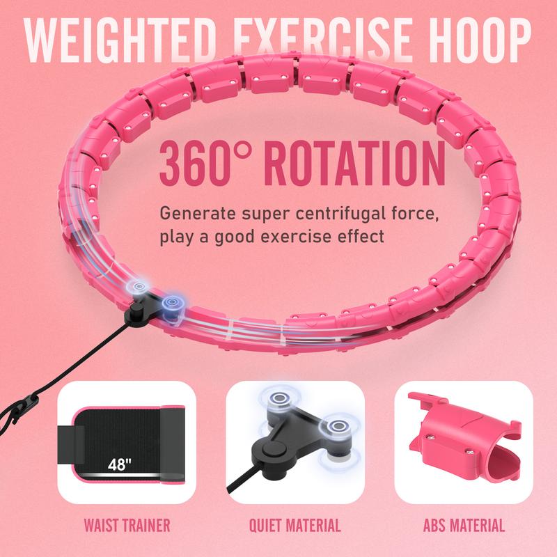 JLoibao Smart Weighted Fitness Hoop Plus Size Adult 2-in-1 Infinite Ring 24 Detachable Sections Durable Low Noise Home Training Equipment JLoibao Smart Weighted Fitness Hoop Plus Size Adult 2-in-1 Infinite Ring 24 Detachable Sections Durable Low Noise Home Training Equipment