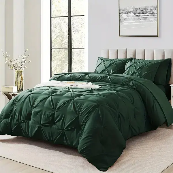 7pcs Luxury Comforter Set - Soft Fluffy All-Season Bedding with Sheets & Pillowcases | Hypoallergenic, Breathable & Easy-Care Quilt Set