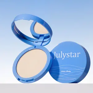 Waterproof Oil Control Pressed Powder, Natural Matte Face Setting Powder Compact with Lightweight Texture, Helps Reduce Shine and Smooth Complexion for Daily Makeup, Travel, Office and Party