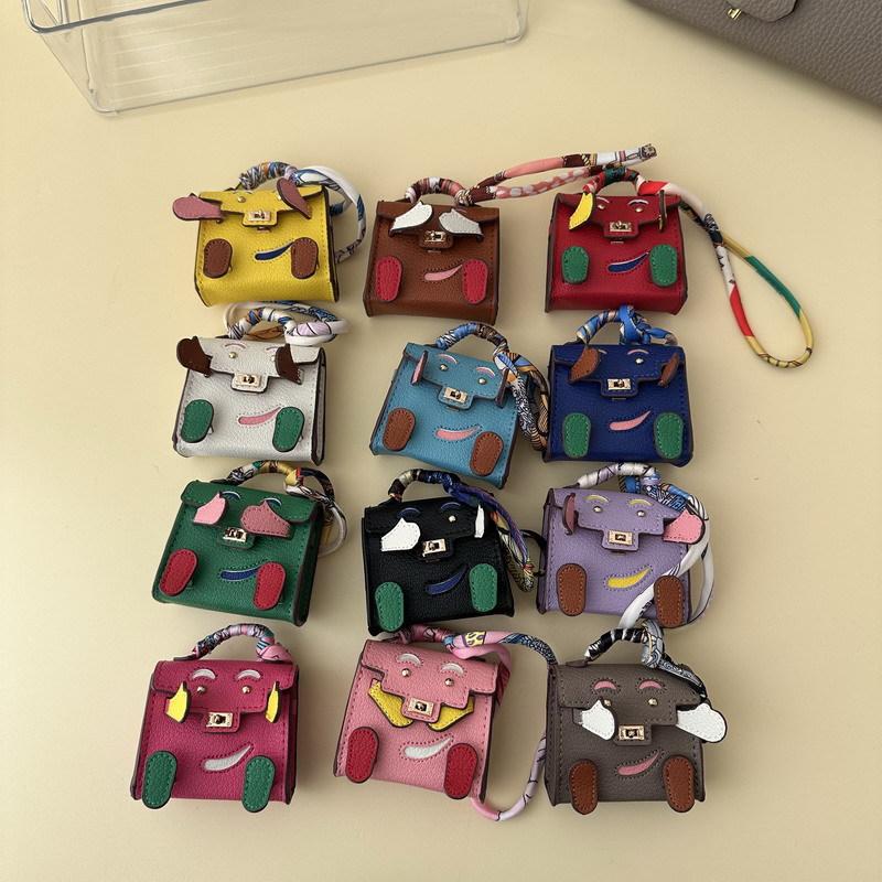 Mini Tiny PU Leather Handbag Decoration Pendant Bag For Airpods 4 3 2 Pro 2 For Galaxy Buds 3 3Pro 2 2Pro/Buds FE Headphone Case