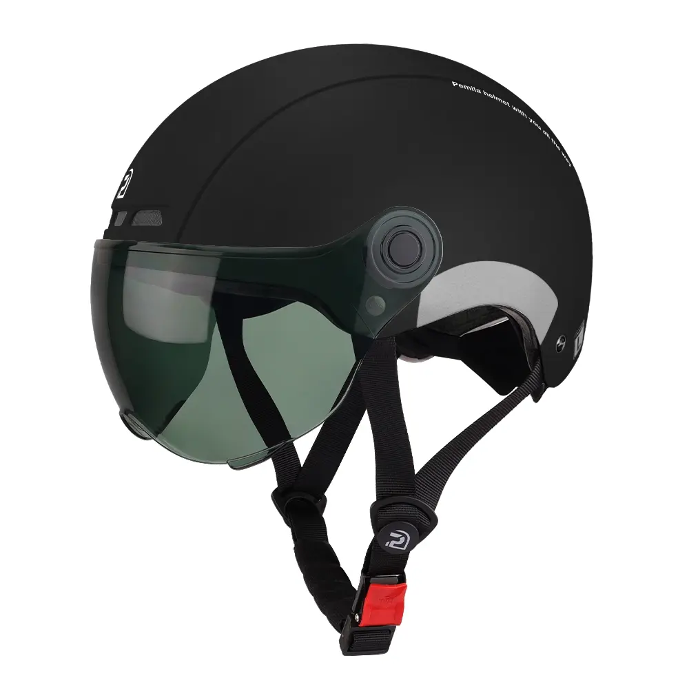 Pemila Mountain Bike Helmet, Active Outdoor, Abs Hard Shell + Eps Cushioning, Dual Protection, Adjustable Size, Multi-Angle Anti-Wind Goggles, Unisex