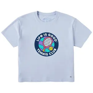 Women's Life is Good Tennis Club Short Sleeve Crusher Boxy Tee