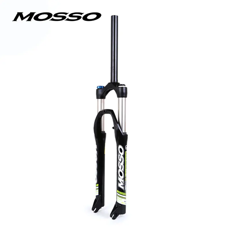 MOSSO 300SLC Non-Motorized MTB Suspension Fork for 27.5" Mountain Biking, Sporty White/Red Design, Oil Spring System with Lockout, Disc Brake Compatible, Straight Steerer, Fits 27.5", Mtb Cycling, 27.5 Inches