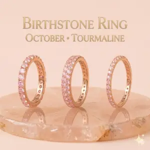 Birthstone Ring October Pink Tourmaline
