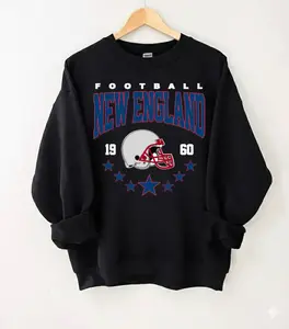 [Sale Up To 30%] + [Free Ship] New England Football Vintage Style Sweatshirt,The Pats Sweatshirt,Vintage New England Fan Gift Crewneck,Patriots Sweatshirt