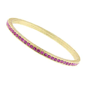 Fuchsia Austrian Crystal Bangle Bracelet
