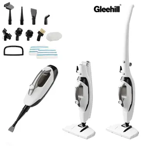 GLEEHILL Steam Cleaner 10-in-1 with Washable microfiber Pad & Detachable Handheld Steamer, Multi-Functional Accessory for Deep Cleaning Hardwood Floors, Tiles, Grout & Carpets, 1550W, 8m Cord , floor leaning mop