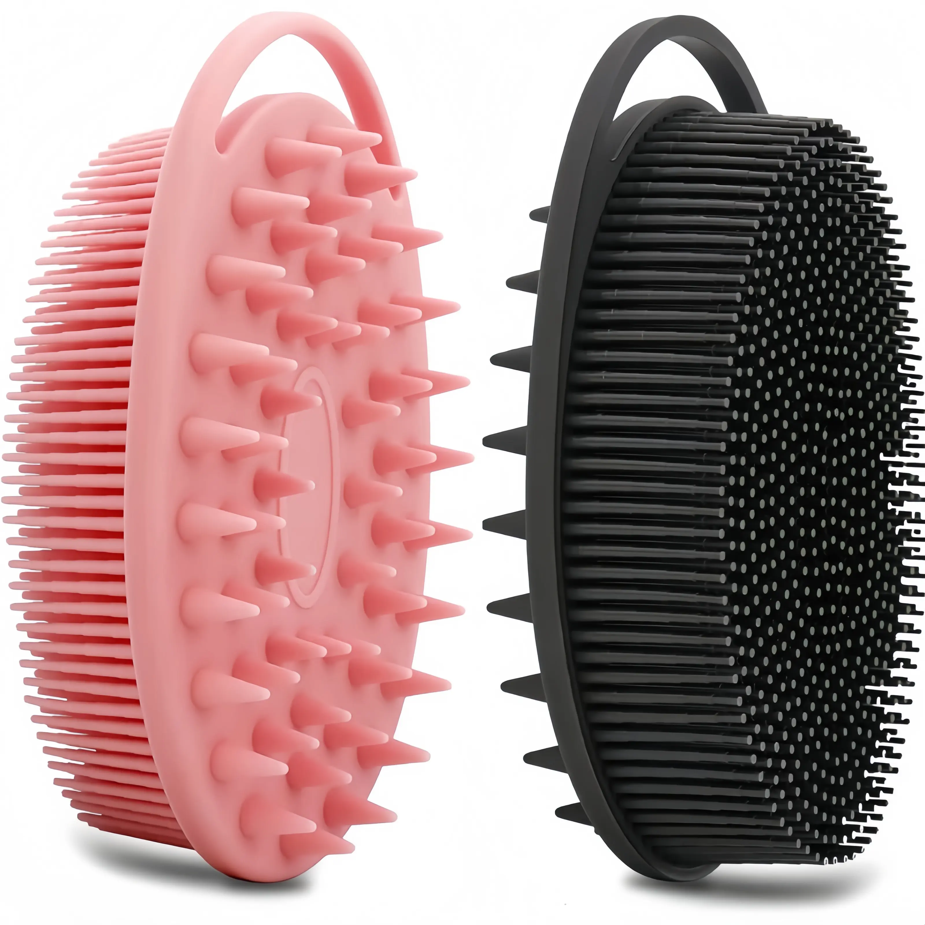 Silicone Body Scrubber, Silicone LoofahDouble-Sided Body Brush,Silicone Shower Scrubber and Scalp Massager Shampoo Brush for Sensitive Kids Women Men All Kinds of Skin