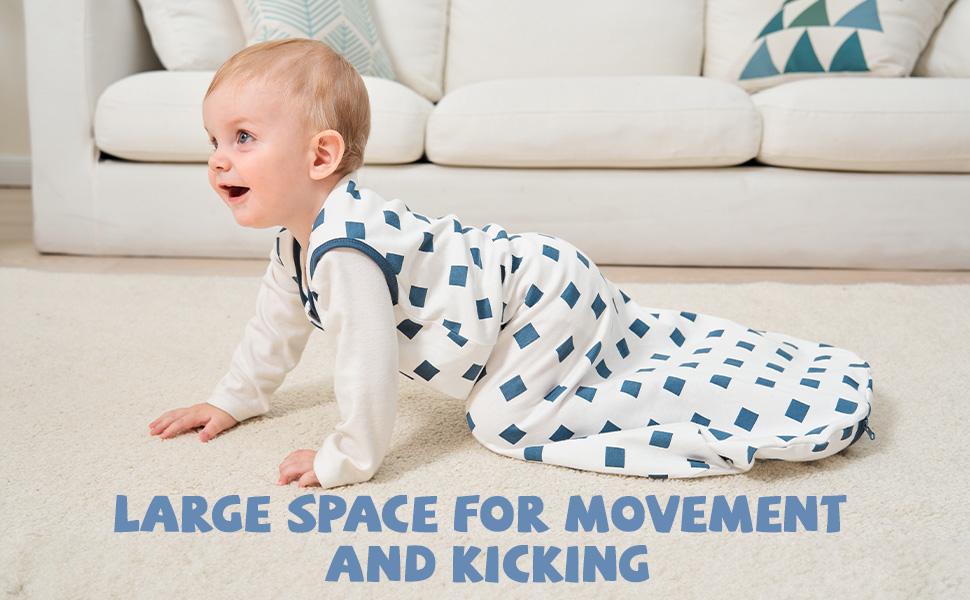 Yoofoss Baby Sleep Sack 0-24 Months Baby Wearable Blanket 100% Cotton 2-Way Zipper TOG 0.5 Toddler Sleeping Sack Lightweight