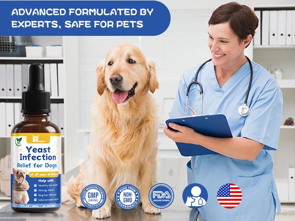 Natural Dog Health Herbal Supplement Drops – Supports Comfort for Yeast-Related Itchy Skin, Ear Discomfort & Paw Itching, Soothes Irritation Linked to Sensitivity