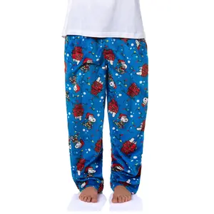 Men's Pajama Pants Lounge Graphic Print with Adjustable Elastic Waistband Side Pockets