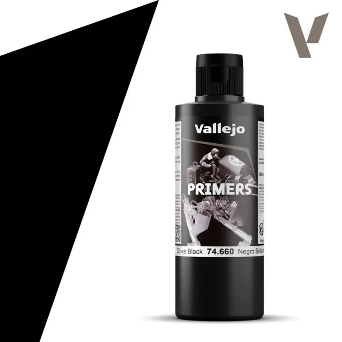Vallejo VJP74660 Gloss Finish Primer Paint, 200 ml Bottle for Automotive & Motorcycle Paint Care