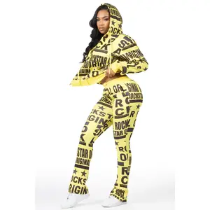 Rikelle Yellow Printed Track Set