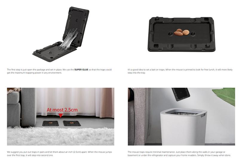 LULUCATCH Mouse & Insect Traps 12 Pack, Heavier Sticky Traps with Non-Toxic Glue for Small Mice & Insects. Sticky Mouse Traps Indoor, Easy to Set, Pet Safe Pest Control