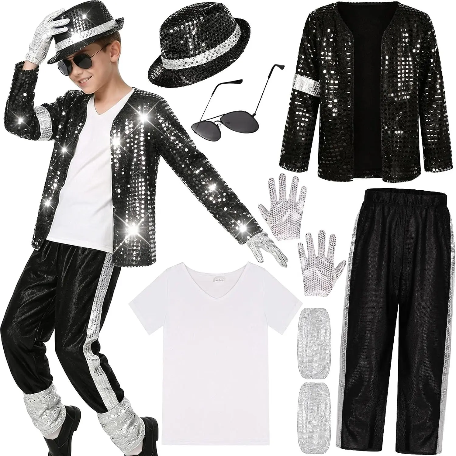 Kids 80s 90s Pop Star Costume, Dance Party Outfit, Halloween Costume