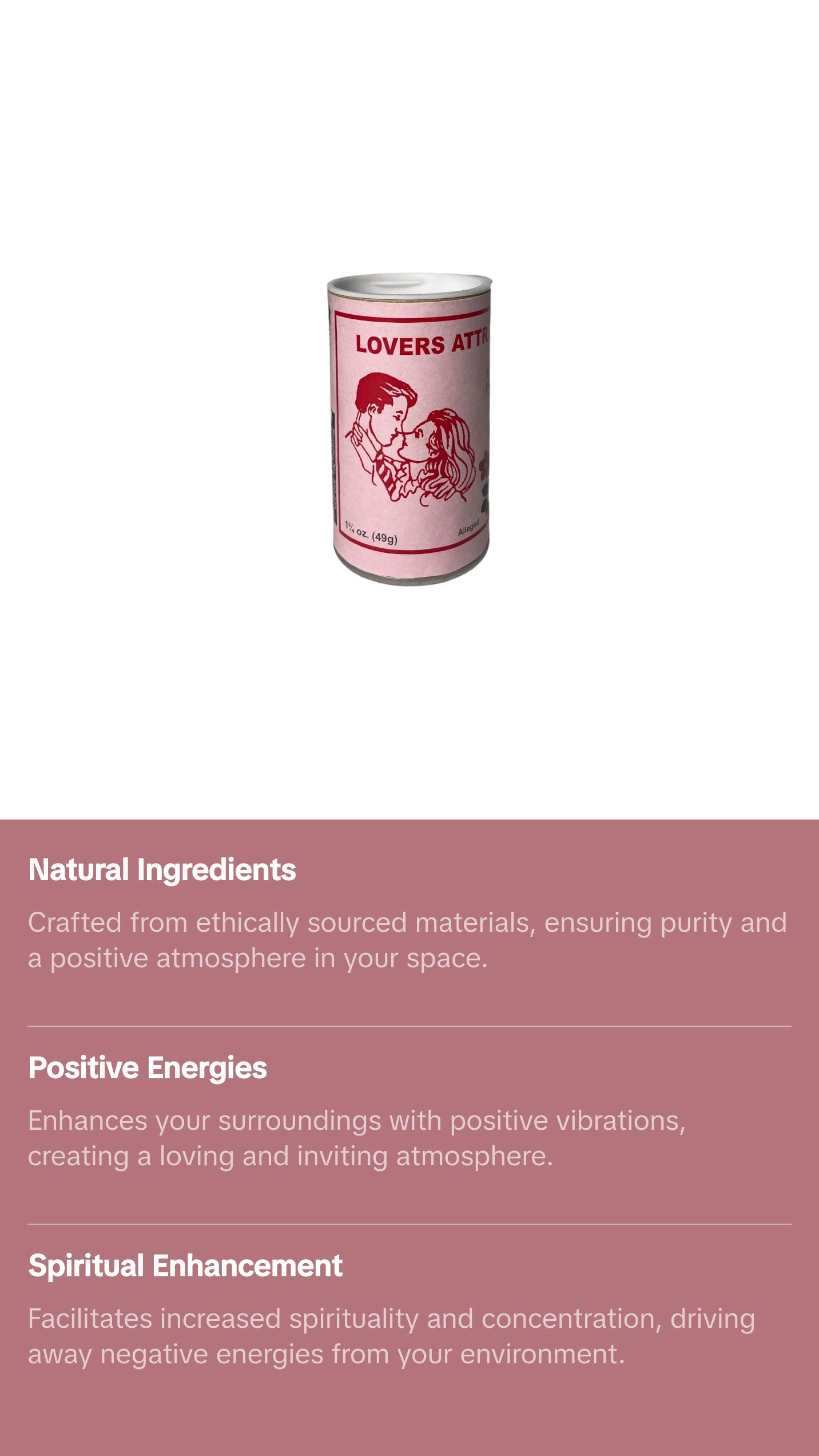 Lovers Attraction Spiritual Incense Powder