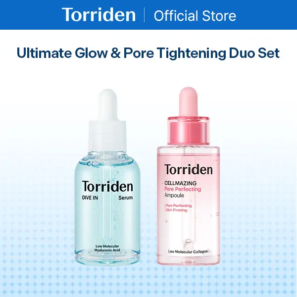 [Torriden Official] Ultimate Glow & Pore Tightening Serum Duo Set | Affordable Mix&Match Skincare with DIVE IN Serum + CELLMAZING Pore Perfecting Ampoule