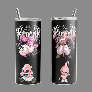 TeeSenpai Majin Buu Anime Stainless Steel Tumbler With Straw 20oz / 40oz dbz fans