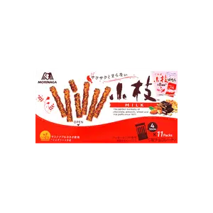 MORINAGA Choco Sticks - Japanese Hazelnut Milk Chocolate Biscuit Snacks, 11 Packs, 62.7g - Crunchy & Delicious Snack for Kids & Adults