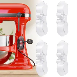 4PCS Clear Cord Organizer for Appliances, Kitchen Appliance Cord Organizer Stick On, Appliance Cord Holder, Cord Wrappers, Cord Winder for Pressure Cooker, Air Fryer, Blender, Coffee Maker, Toaster,Keeper Cord