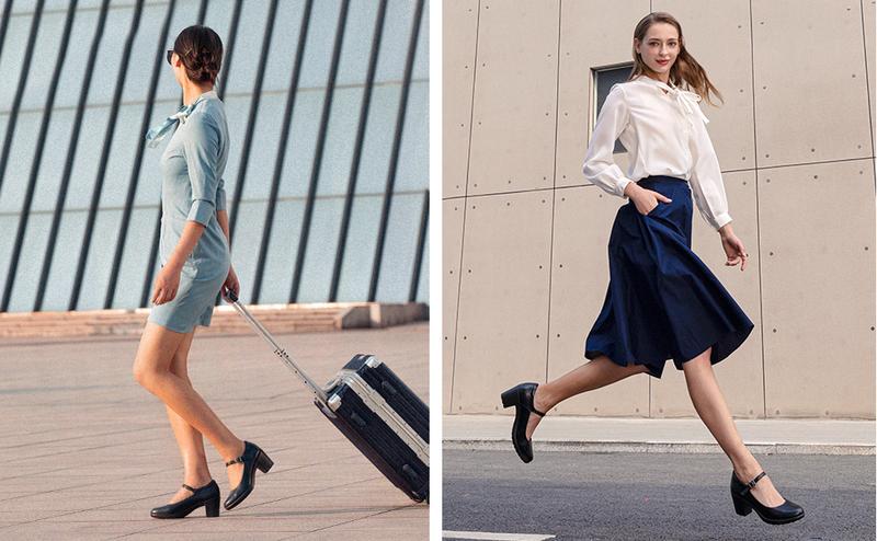 Dream Pairs Mary-Jane Low-Block Pumps – Closed Round-Toe, Cushioned Work-to-Wedding Heels