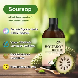 Soursop Liquid contains black seeds, moringa, and turmeric, and is beneficial for digestion and gut health, as well as providing antioxidants, skin health, and immune support. It's a pure 16-herb formula. 450ml Healthcare Natural Edible