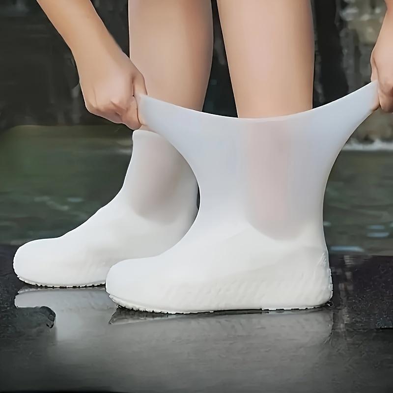 Waterproof Latex Shoe Covers - 3 Pairs Reusable Non-Slip Rain Boot Protectors for Outdoor Use - Unisex Design - Easy Foldable & Versatile Colors One Size High Quality