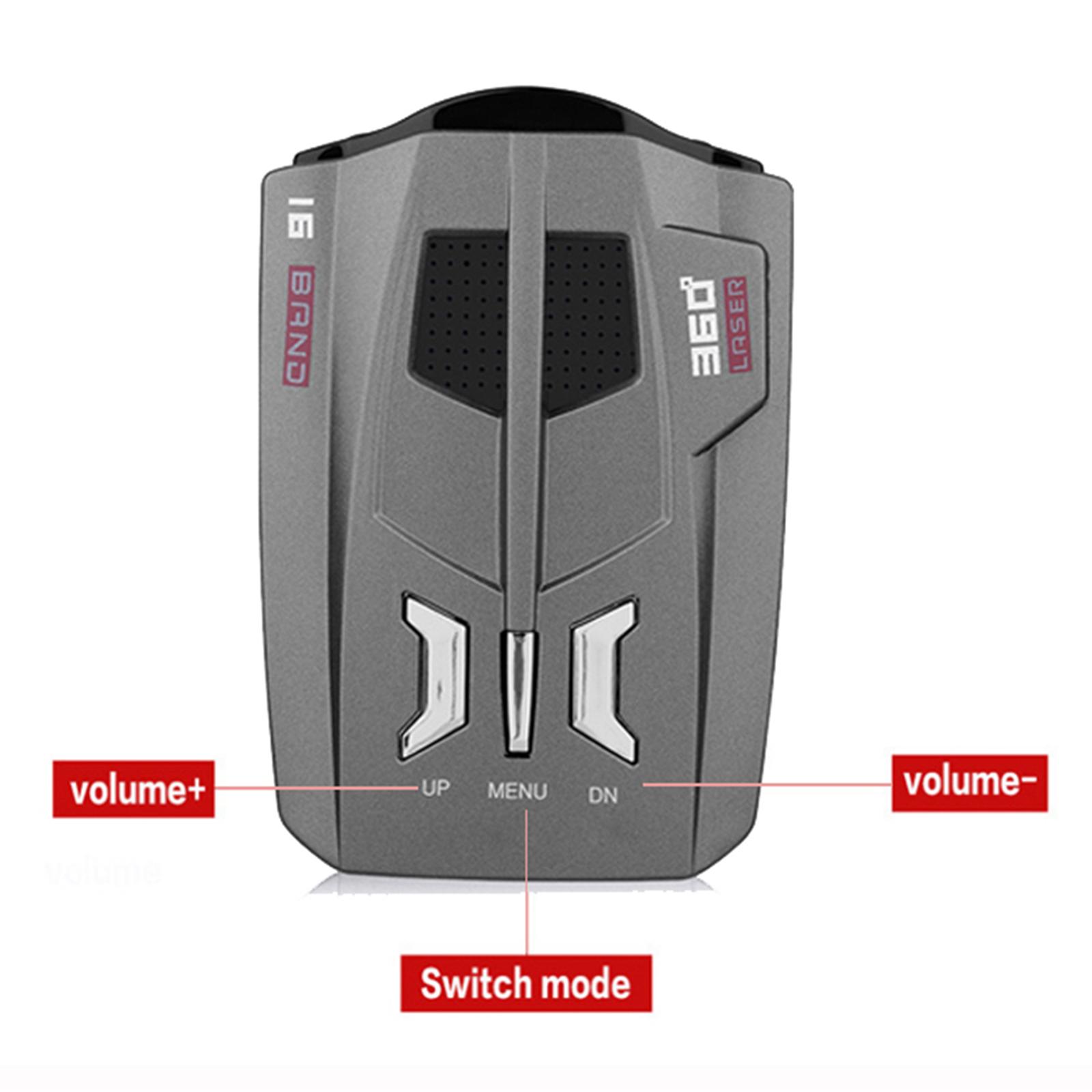 V9 Plus gray car radar alert detector