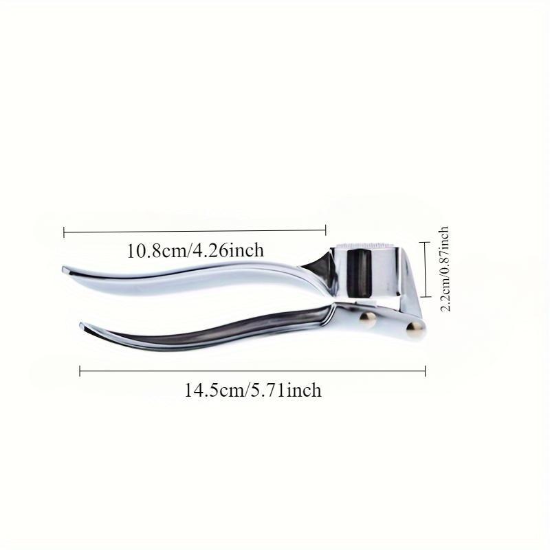 Stainless Steel Garlic Press, 1 Count Manual Handheld Garlic Ginger Fruit Crusher, Essential Kitchen Tool for Home Dining Room Barbecue, Kitchen Utensils