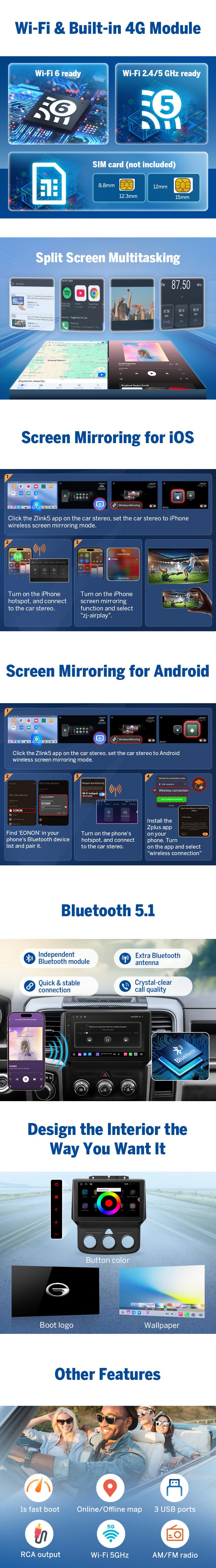 EONON Car Stereo for Dodge RAM 1500 2500 3500 (2013-2018) Manual AC, Wireless CarPlay & Android Auto Car Radio Touch screen, 9" Android 14/13 Car head unit, SWC GPS Navigation, BT, Wi-Fi, Sub, Backup camera, Jumpstart Sale - DGRMX7 / DGRMX6S2 EONON Car Stereo for Dodge RAM 1500 2500 3500 (2013-2018) Manual AC, Wireless CarPlay & Android Auto Car Radio Touch screen, 9" Android 14/13 Car head unit, SWC GPS Navigation, BT, Wi-Fi, Sub, Backup camera, Jumpstart Sale - DGRMX7 / DGRMX6S2