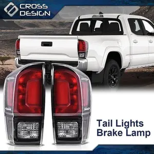 CROSSDESIGN Rear Brake Tail Light Turn Signal Lamp w/ Bulb Fits 2016-2021 Toyota Tacoma TRD